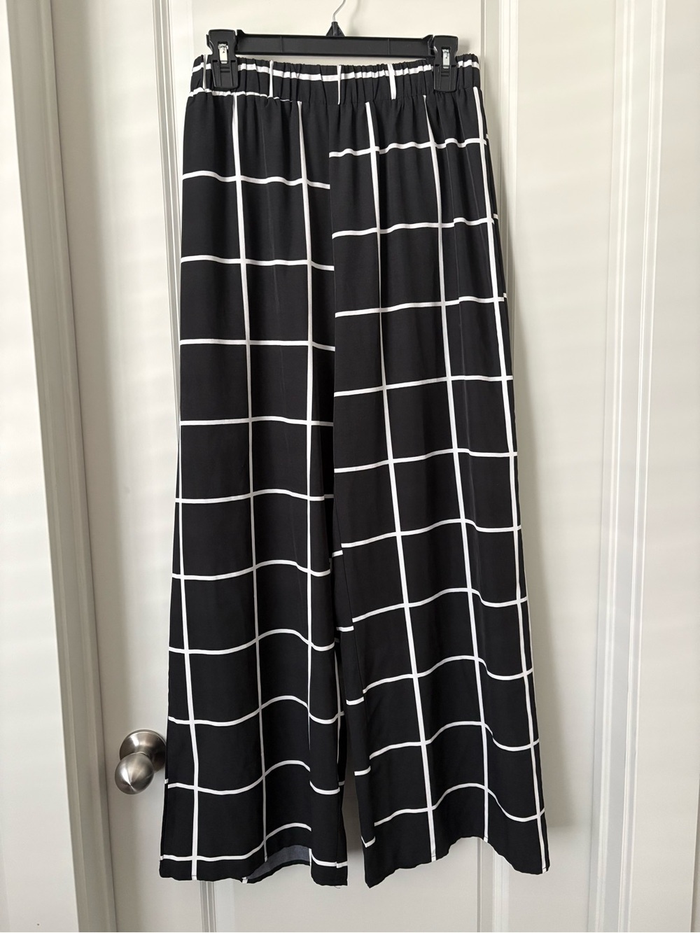 SHEIN Black and White Grid Pants